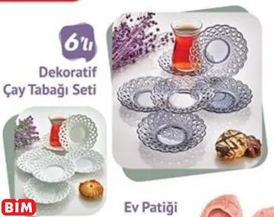 DEKORATİF ÇAY TABAĞI SETİ